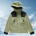 thumbnail image 2 of Unisex Outdoor Hooded Jacket Windproof Loose Fit Mountaineering Top with Functional Pockets for Hiking Travel, 2 of 4