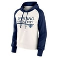 thumbnail image 2 of Women's Fanatics White Sporting Kansas City Free Kick Fleece Raglan Pullover Hoodie, 2 of 3