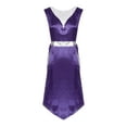 thumbnail image 3 of Yeahdor Tunique Métallique Sans Manches à Ourlet Irrégulier pour Danse de Louange pour Femmes, Robe de Danse Lyrique de Culte, Violet, G/TG, 3 of 7