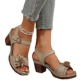 thumbnail image 3 of longantii Orthopedic Casual Sandals for Women Arch Support Summer Flat Sandals Wide Non Slip Slip on Beach Slippers Soft 2026 New Foam Shoes Beige, 3 of 6