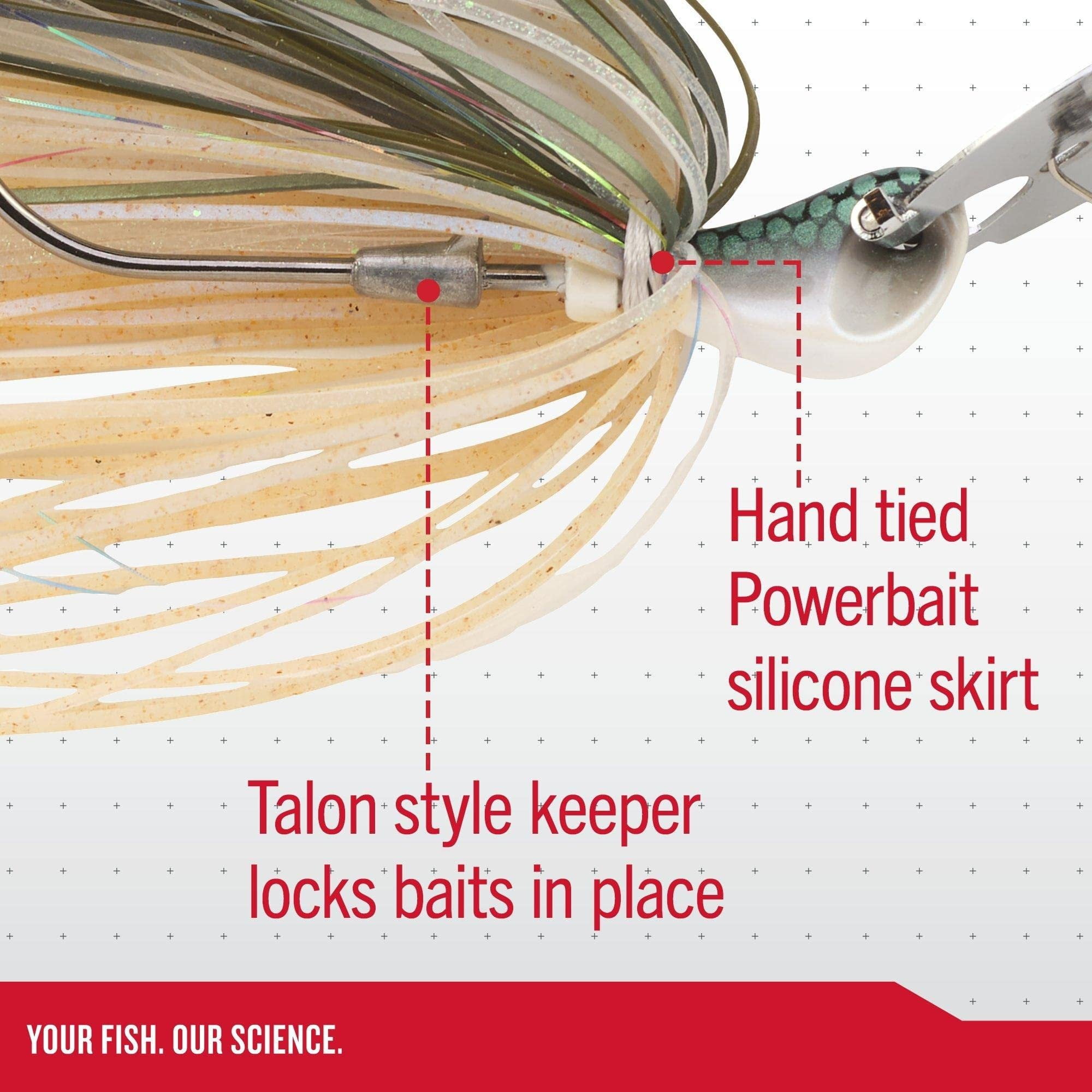 Berkley SlobberKnocker Bladed Jig with PowerBait Silicone Skirt and Trailer