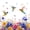 White Blue, variant on Erosebridal Lovely Hummingbird Shower Curtain 72Wx72L,Kawaii Wildlife Bathroom Curtain,White Blue