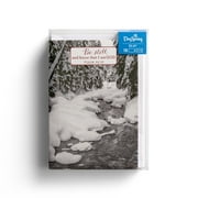 DaySpring 18 Inspirational Christmas Boxed Cards, Black & White Peaceful River, KJV