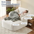 thumbnail image 5 of QNACPY 45"W Oversized Chaise Lounge Chair Indoor Sofa Bed, Comfy Boneless Cloud Couch with Corduroy Upholstery, Deep Seat Sleeper Couches for Living Room, Bedroom, Apartment, Reading,Beige, 5 of 8