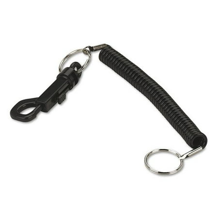 Flexible Coil Key Chain, Black