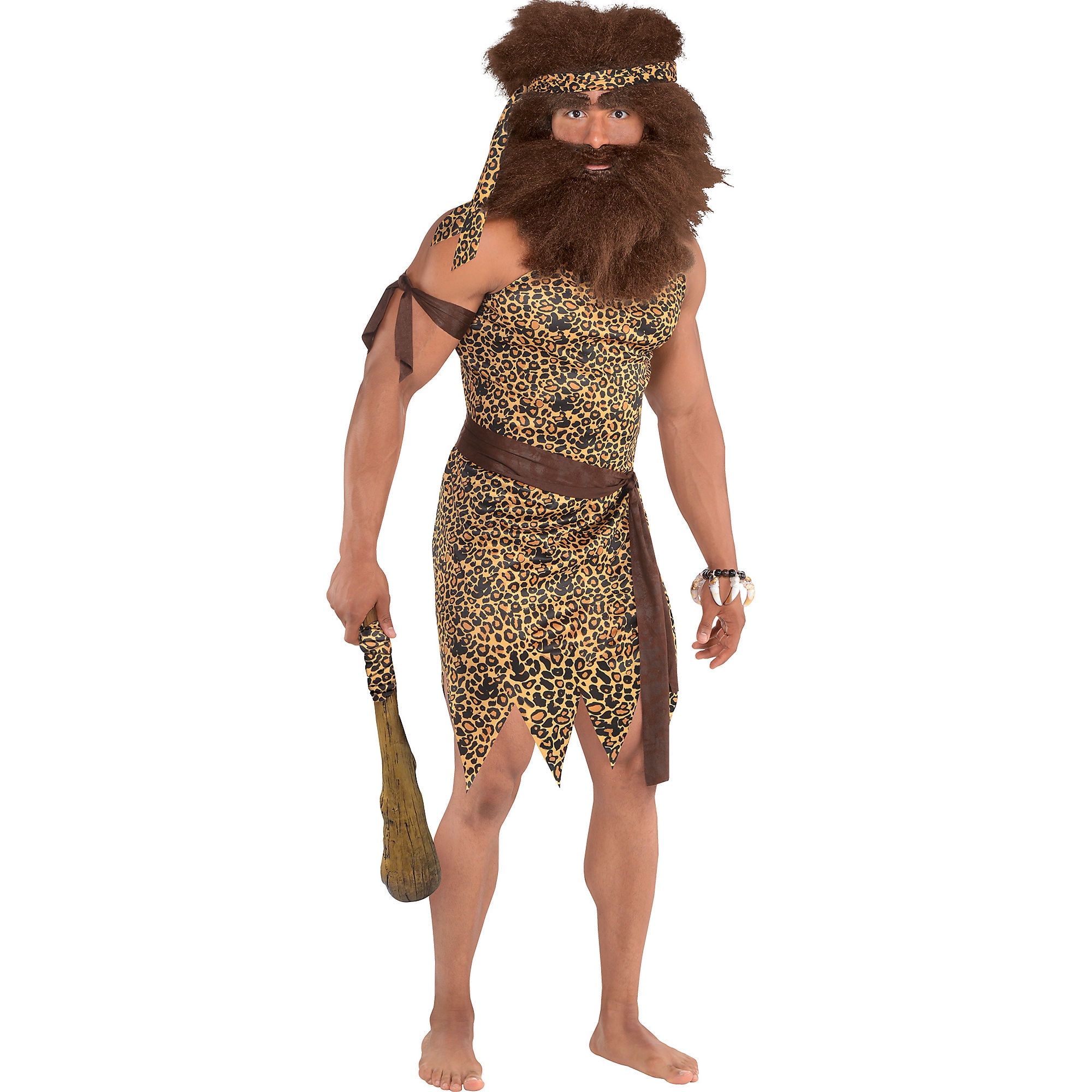 Amscan Caveman Halloween Costume Accessory Kit for Adults, One Size, 4