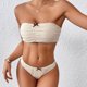 thumbnail image 4 of Trajes de Baño para Mujeres Sexy Tubo de Color Sólido Correa Superior Bikini, Traje de Baño Dividido para la Playa Y la Piscina, 4 of 9