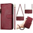 thumbnail image 3 of iPhone 16 Case ,Zipper Handbag Wallet Leather Cover with Crossbody Detachable Lanyard Strap, 3 of 5