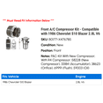 thumbnail image 2 of Front A/C Compressor Kit - Compatible with 1986 Chevy S10 Blazer 2.8L V6, 2 of 2