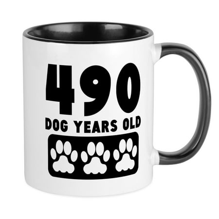 

CafePress - 490 Dog Years Old Mugs - Ceramic Coffee Tea Novelty Mug Cup 11 oz