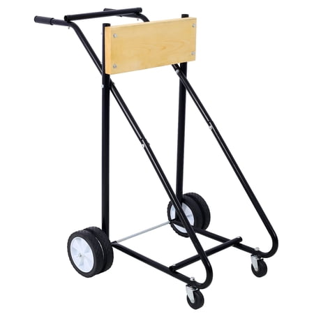 Steel Outboard Boat Motor Stand, 315lbs Capacity, with Wheels for Easy Mobility - Perfect for Garage Storage and Maintenance