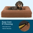 thumbnail image 3 of PETMAKER Dog Bed with Bolster, Nonslip Bottom, and Washable Cover (Brown), 3 of 6