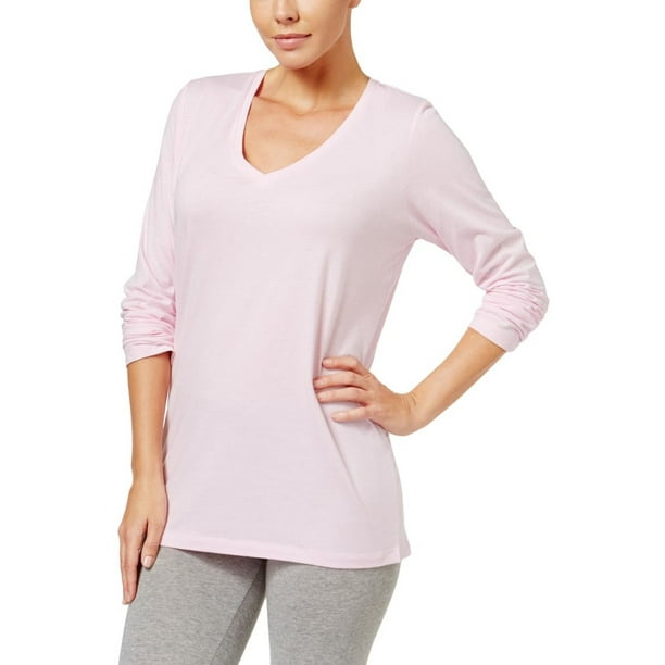 Hue - Hue Womens Long Sleeve V-Neck Pajama Top - Walmart.com - Walmart.com