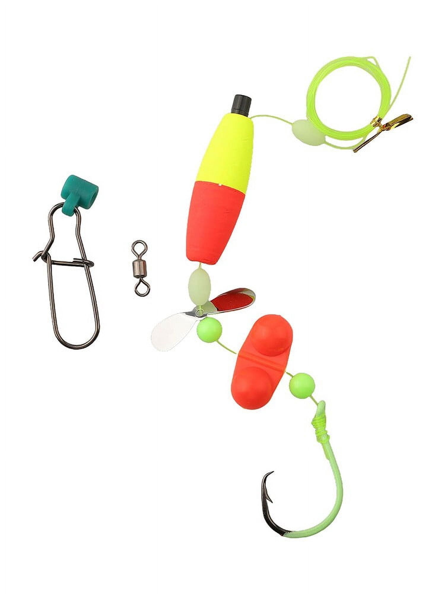 Bank Fishing Catfish Rigs Float Rattler Beads Rig With Snaps 6/0 8/0 10/0 Hooks