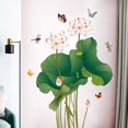 thumbnail image 1 of Adhesivos de pared de PVC con flor de loto de verano, adhesivos extraíbles, 1 of 3