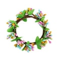 thumbnail image 1 of Abbracc Easter Candle Rings Wreath Candlestick Candleholder Greenery Leaves Mini Hanging 10cm, 1 of 9