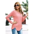 thumbnail image 3 of U.Vomade T-Shirt Uni à Boutons pour Femmes Manches Longues, 3 of 5