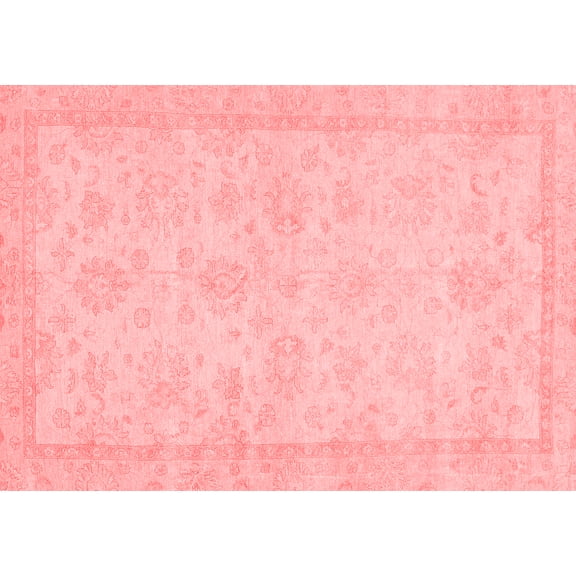 Ahgly Company Indoor Rectangle Abstract Red Modern Area Rugs, 5' x 7'