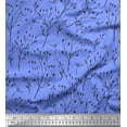 thumbnail image 1 of Soimoi Blue Velvet Fabric Hoya Kerrii Leaves Fabric Prints By Yard 60 Inch Wide, 1 of 3
