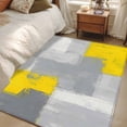 thumbnail image 4 of Area Rug for Living Room, Yellow Grey Non-Slip Indoor Large Carpet for Bedroom/Dining Room, Abstract Geometric Oil Painting Vintage Gradient Washable Rectangle Floor Runner Rugs - 4 x 6 Ft, 4 of 8