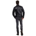 thumbnail image 2 of Noora Men&rsquo;s Motorcycle Biker black leather jacket with front pockets, 2 of 3