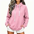 thumbnail image 4 of Enjoytime Hoodies for Women Long Sleeve Drawstring Pullover Hoodie Soft Casual Solid Fall Winter Sweatshirt, 4 of 6