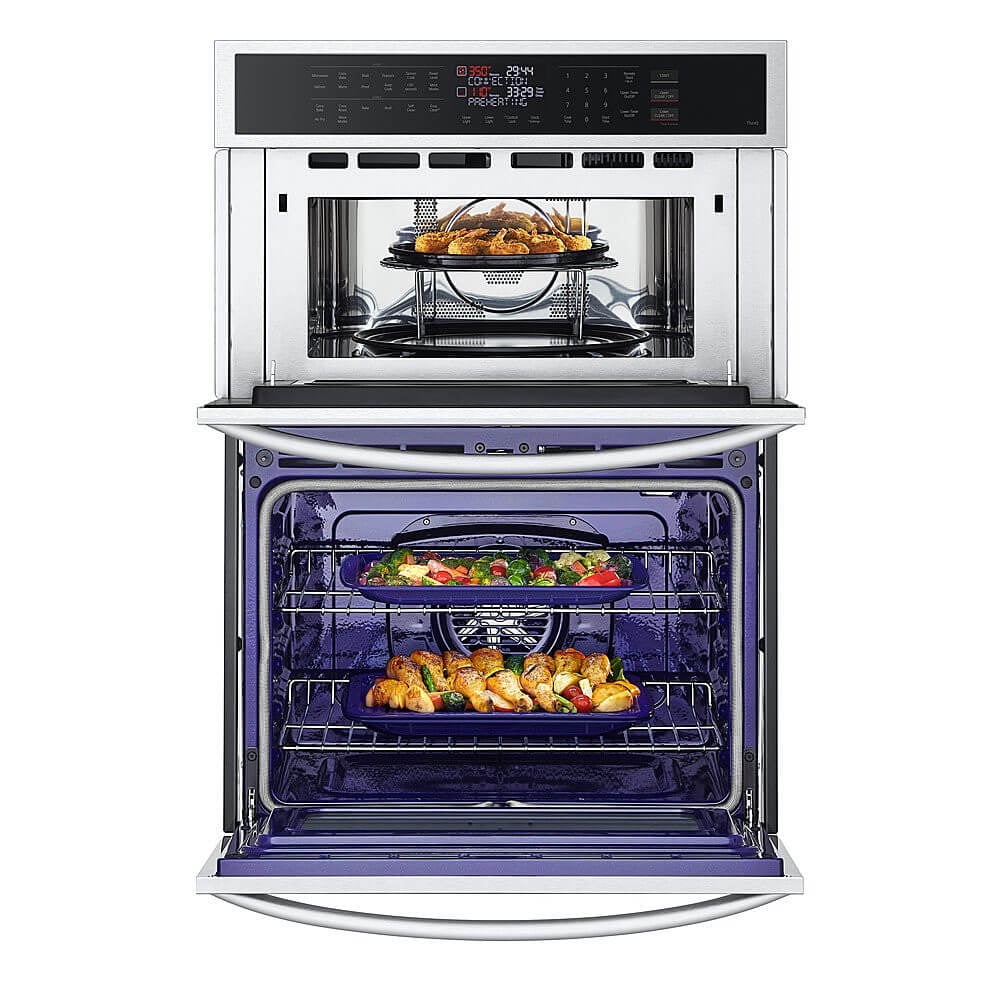 LG WCEP6423F 30 inch Stainless Steel Electric Convection Wall Oven and Microwave Combination