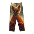 thumbnail image 6 of Fotbe Maple Leaf Meditating Chihuahua Women's Pajama Pants,Sleepwear Pants,Pj Bottoms Drawstring And Pockets-Large, 6 of 7