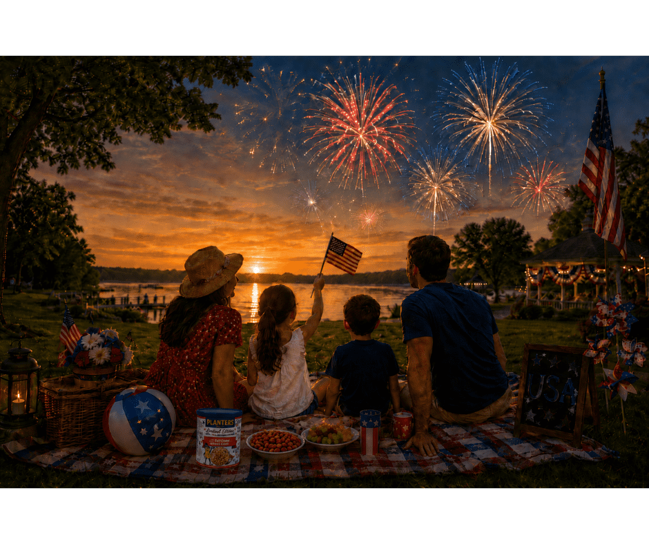 PLANTERS Limited Edition America's 250th Anniversary Ranch & Sweet Cayenne BBQ Seasoned Peanuts, 14 oz Canisters - 2 Pack Variety Set