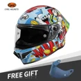 thumbnail image 2 of Casco integral para motocicleta para hombre y mujer, ligero, aprobado por DOT, Cyril FF352 Moto Casco, 2 of 5