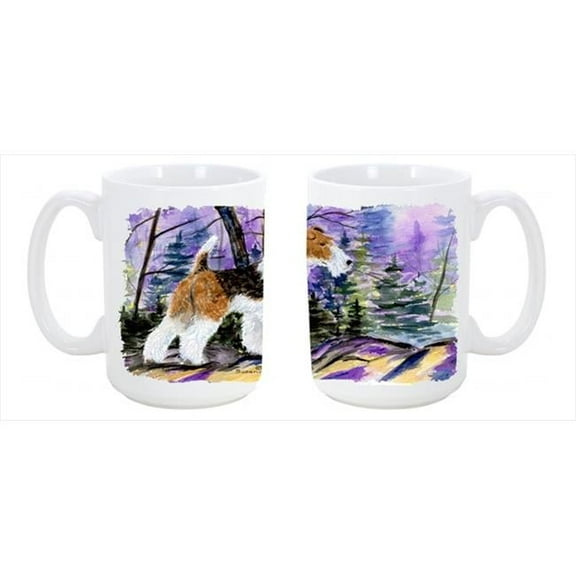 Fox Terrier Dishwasher Safe Microwavable Ceramic Coffee Mug 15 oz.