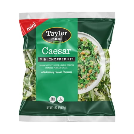Taylor Farms Caesar Mini Salad Kit, 4.42 oz Bag, Fresh