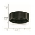 thumbnail image 6 of Chisel Stainless Steel Polished Black IP-plated 8mm Flat Band, 6 of 7