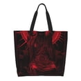thumbnail image 1 of Balery Red Gothic Skeleton Throne Bolsa Tote Estilo Estético con Cremalleras, Bolsa de Hombro, Bolsa de Compras Grande y Plegable, 1 of 8