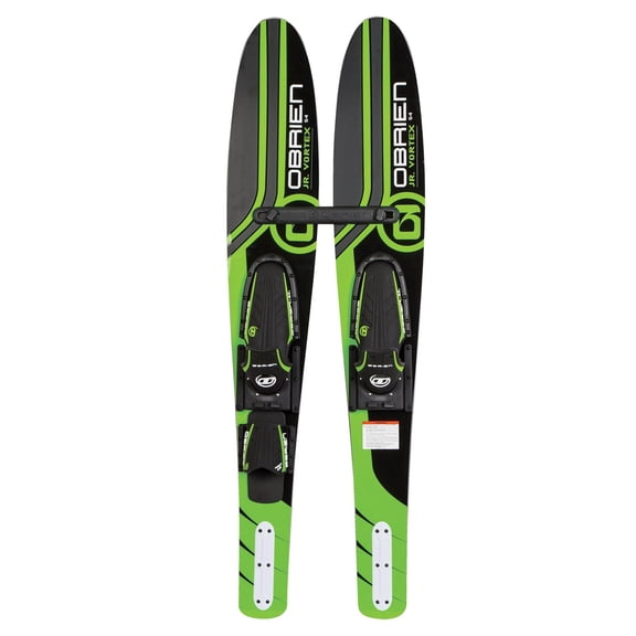 Open Box OBrien 54" Jr. Vortex Combo Water Skis w/ Bindings for Kids, Green