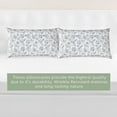 thumbnail image 5 of Set of 2 Floral Pint Pillowcases - 1500 Series Hotel Quality Microfiber, Soft and Smooth Envelope Closure - Standard/Queen, Paisley Indigo, 5 of 6
