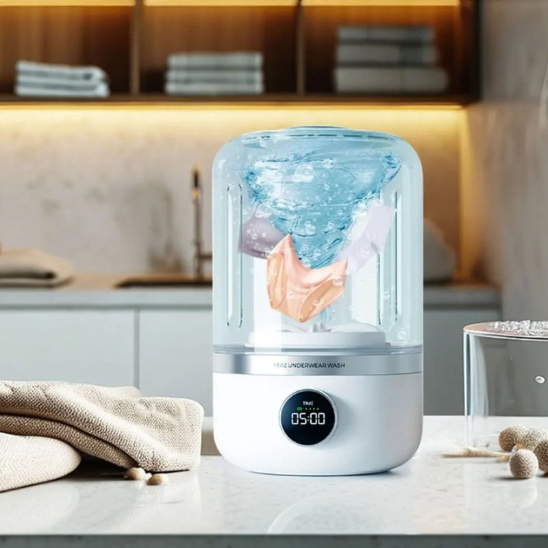 Travel Washer Rechargeable 4000mAh Battery Washer Underwear Cleaner For Underwear Camping Apartment Space Saving