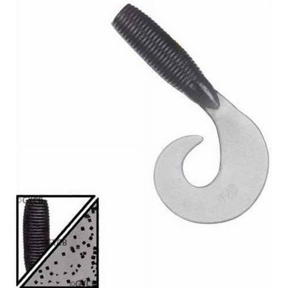 Yamamoto Baits Single Tail Grub, 20, 5in, Smoke with Large Black