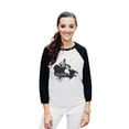 thumbnail image 2 of Thread Tank Home Roots Country Canada Unisex 3/4 Sleeves Baseball Raglan White Black Small, 2 of 4