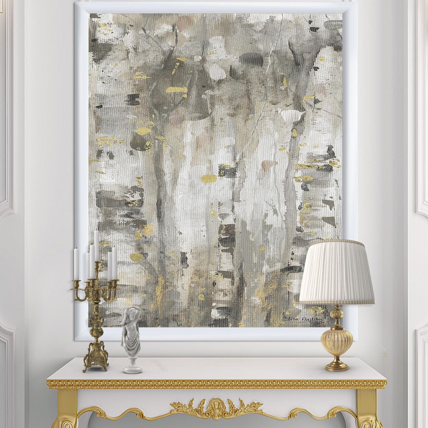 Designart The Modern Grey Forest II Framed Wall Art
