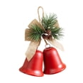 thumbnail image 4 of Adorno colgante de campanas navideñas, decoración navideña rústica de metal, decoración navideña para manualidades, fiesta, foto, accesorio Pintura roja, 4 of 8