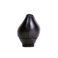 thumbnail image 4 of PEERAGE Louise Women Extra Wide Width Smart Casual Leather Loafers with Kitten Heels BLACK 5, 4 of 6