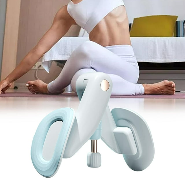 Inner Outer Thigh Exerciser Floor Strengthener Men Adjustable Muscle Training Device Exercisers Machine for Gym Training Blue