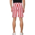 thumbnail image 3 of NOMADIC NOOK Men's Summer Regular Fit Flat Front Chino Striped Dress Shorts 2 Packs, 3 of 4