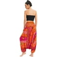thumbnail image 3 of Combinaison Harem Boho Taille Smockée en Rayonne 2 en 1 pour Femmes, 3 of 6