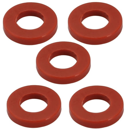

5pcs Red Silica Gel Round Flat Washer Assortment Size 10x19x3mm Flat Washer