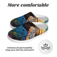 thumbnail image 6 of Daiia Colorful Underwater Sea Turtle Print Women’s Fuzzy Slippers Memory Foam Lightweight House Shoes Cozy Loafer Flannel House Shoes-35/36, 6 of 7