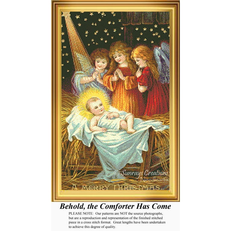 Luca-S Santa in White Coat Counted Cross-Stitch Kit