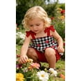 thumbnail image 2 of Aideaone Toddler Girls Summer Outfit 2 Piece Ruffle Sleeveless Shirts Tops Shorts Set Clothes for Baby Girl Sizes 2T-5T, 2 of 5
