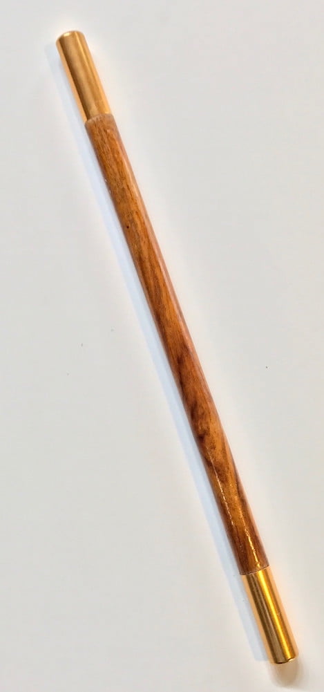 Natural Wood with Gold Tips Professional Magician's Magic Wand 11 Inch 